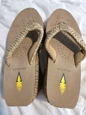 Womans Volatile Bahama Wedge Sandals Chic Woven Heel